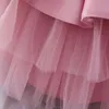 幼児の赤ちゃんガールズ夏のドレス洗礼のガウン新生児の赤ちゃんバプテスマ服プリンセスチュチュ誕生日パーティー弓ドレスG1129