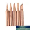 5 pcs / set I + B + K + 2.4D + 3C Solda Ferro Pure Copper 900m Solda Ferro Head Set Inside Quente Bare Cobre Elétrica De Ferro De Solda Preço de Fábrica Preço Especialista Qualidade Última