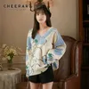 特大セーターVネックルーズプルオーバーセーターニットジャンパーデザイナー韓国のファッション秋の女性服210427