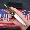 High Quality Flipper Folding Knife D2 Stone Wash Blade G10 + Stainless Steel Handle Ball Bearing Fast Open EDC Pocket Knives