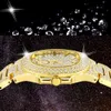 18K Gold Watches for Men Luxury Full Diamond Men's Watch Fashion Quartz Wristwatches AAA CZ Hip Hop Iced Out Male Clock reloj223d