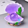 Pearl Shell Crystal Ball Stand Base Resin Home Decor Sphere Holder Multi-color
