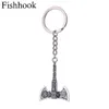 FishHook Viking BeyChain Punk Gothic AX Vicca Talisman Славянский Ирландский Узел Паганский Амулет Подвесной Ключ Цепь для Человек Подарочный Ювелирные Изделия Keyfob