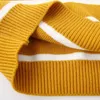 Froid hiver chaud 2 3 4 6 8 10 ans 90-140cm épaississement col haut tricoté col roulé pull rayé pour bébé enfants garçons 210529