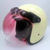 Мотоциклетные шлемы Headbone Винтажный шлем Casco Ретро Moto Motorbike белый с точкой объектива одобрено 3/4 открытое лицо