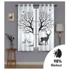 Modern 3D Curains Abstract tree Kitchen Curtains For Window Wall Decorative Curtain Drapes