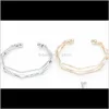 Drop levering 2021 Gepersonaliseerde rose gouden armbanden Multi -layer manchet armbanden geschenken voor minnaar man vrouwen polsbandje sieraden sybu8