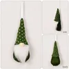 Gebreide Kerstmis Faceless Doll Ornament Lange Baard Pluche Gnome Santa Xmas Tree Deur Opknoping Hangers Home Nieuwjaars Partij Vakantie Decoraties Gift JY0770