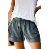 Hoge taille shorts voor vrouwen zomer vrouwen Koreaanse stijl casual losse high-taille strappy wide-been korte strand 210517