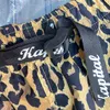 Mäns Shorts 2021 Kapital Man Män Kvinnor Högkvalitativ Leopard Print Track Lätt Loose Zipper Pocket Breeches