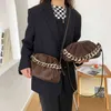 쇼핑 가방 여성을위한 럭셔리 PU 가죽 어깨 Crossbody 2021 디자이너 두꺼운 골드 체인 핸드백과 지갑 여성 작은 7805 220304