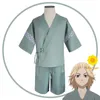 Tokyo Revengers Manjiro Sano Anime Cosplay Costume Japanese Kimono Mikey Summer Pajamas Top+Shorts Party Wear Men Women Y0903