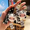 1 pz Nuovo Creativo Silicone Animale Mucche Portachiavi Personalità Del Fumetto Carino Anello Portachiavi Borsa Ciondolo Regalo Di Natale G1019