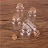 24pcs 30*55*12.5mm 23ml Mini Glass Wishing Bottles Tiny Jars Vials With Cork Stopper wedding giftgoods