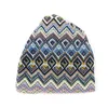 Beanie/Skull Caps 2022 Wholesale High Quality Diamond Pattern Print Skullies &Beanies Hat For Women Men Casual Cap Scarf Keep Warm Delm22