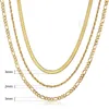 Chains Vintage Gold Chain Necklace For Women Herringbone Rope Foxtail Figaro Curb Link Choker Jewelry Accessories Whole268r