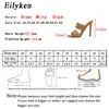 Lato Kapcie Eiluken Kobiety Wysokie Obcasy Moda Braid PU Skóra Plac Toe Buty Damskie Kapcie Outdoor Rome Sandały 35-42 C0410