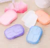 Portable Health Care Hand Soap Flakes Paper Clean Soap Sheet Leaves With Mini Case Home Travel Supplies
