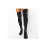 Ladies Over Boots the Knee Thigh Winter Women s Mid heel Round Toe Large Zipper PU Leather Fashion Warm High Lear Fahion