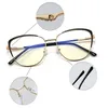 Occhiali da sole Moda Cat Eye Anti luce blu Occhiali da lettura Donna Luxury Designer Occhiali da vista in metallo Abbagliamento Presbiti Computer Eyewea9535551