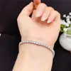 Excellent Cut Diamond Test White Moissanite Bracelet Silver 925 Jewelry Female Chain