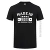 Moda hecha en 1986 camisetas hombres algodón verano cuello redondo cumpleaños regalo camiseta Tops divertido hombre camiseta 210706