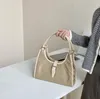 Female Bags Niche Design Handbag Fashion Solid Color Nylon Stitching Underarm Bag