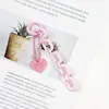 Fashion Women Bag Acrylic Link Chain Keychain Colorful Handmade Key Ring for Girl Gift Handbag Heart Ornament Charms Accessories G1019