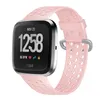 Bransoletka fitness Pasek na nadgarstek Wymiana Wodoodporna nadgarstek Sport Kobiety Mężczyźni Miękkie Silikonowe Otwory Paski Dla Fitbit Versa 2 Lite Versa2 Smart Watch Band