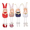 Dekoracje świąteczne Angel Dolls Wisiorek Xmas Drzewo Wiszące Ornamenty Handmade Pluszowe Zabawki Nowy Rok Prezent XBJK2108