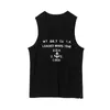 IDEEFB Summer Korean Letter Printing Casual Kamizelka Męskie Luźne Trend Bez Rękawów Tank Topy Czarne białe okrągłe kołnierzowe ubrania 210524