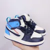 1 1s Kids Basketball Shoes 2021 Boys Girls Sneakers High Quality Leather Digital Pink Chicago Obsidian University Blue Raygun Toddler Shoe Size 22-39