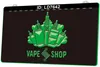 LD7642 Vape Shop Smoke 3D Engraving LED Light Sign Whole Retail341s