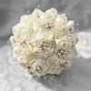 Dekorative Blumenkränze, handgefertigt, für Hochzeit, Braut, Perlen, mit Blumenstrauß, Diamant-Perlen-Brautjungfer, niedliche Gold-Mariage mit Spitze W809
