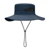 Chapeaux à large bord UPF 50 + été hommes protecteur solaire résistant aux UV respirant seau chapeau grande randonnée en plein air pêche plage casquette Cowboy