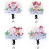 20 pcs/lot Custom Key Rings Mix Style Nurse Doctor Christmas Acrylic Retractable Medical Badge Holder Yoyo Pull Reel Doctors ID Name Card For Gift