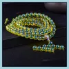 Beaded, Armband Smycken Mexikansk Vattenrening Blå 108 Bön Pärlor, Bivax Amber Armband för män och kvinnor Strands Drop Delivery 2