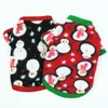 Sublimation Blanks Vêtements pour chiens Vêtements pour chiens Printemps Automne Fibre chimique Pulls épaissis Style d'épaule Polaire Chaud Pull de Noël Flocon de neige Elk Bonhomme de neige S