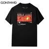 Tshirts Harajuku 일출 숲 포스터 티셔츠 티셔츠 티셔츠 스트리트웨어 힙합 캐주얼 코튼 느슨한 여름 hipster 티셔츠 탑 210602