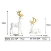 Home Decor Resin Deer Head Figurine Statue Nordic Crafts Figurines Sculpture Creative Gifts Modern Decoration Art Ornament 210827