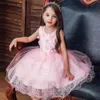 0-5y maluch urodzony niemowlę dziecko dziecko dziewczynki księżniczka tutu sukienka łuk kwiat koronki party ślub urodziny sukienki świąteczne dla dziewczyny 210515