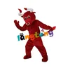 Costumi mascotte848 Costume da mascotte mucca toro bisonte mucca rossa per adulti festa in maschera Halloween