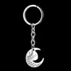 Fashion the Family Member Moon Letters Dad Mom Sister Brother Keychain Key Ring for Gift