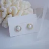 Stud Fashion Brand Jewelry 14K Gold Plated Pearl Boucles d'oreilles pour les femmes Cadeau Shining Zircon Cute Small
