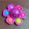 Wystrój Fidget Toys Odwróć twarz Zmiana Push Toy Bańka Silikonowy brelok do kluczy Opuszek palca Żyroskop Dekompresja Kreatywny Zmysły Lęk Gadżety antystresowe