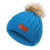 Kappen Hüte Winter Warme Baby Mützen Hut Pompon Kinder Gestrickt Niedliche Mütze Für Mädchen Jungen Lässige Massivfarbe Kinder