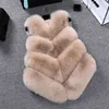 Zadorin Luxury Faux Fur Vest Femmes Plus taille Furry Furry Faux Fur Vestes Coat Gilet Gilet Fourre Automne Overnal Overcoat 210816