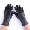 Gants de sport en cuir mode femmes hiver double couche chaleur et coupe-vent conduite en plein air A312