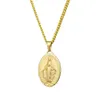 Fashion Mens Women Charm Virgin Mary Pendant Necklace Hip Hop Jewelry Designer Link Chain Punk Necklaces For Men Gifts255S