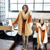 Imitation Fur Vest Höst och Vinter Kvinnors Hooded Long Coat Artificiell Koreansk Rabbit 211207